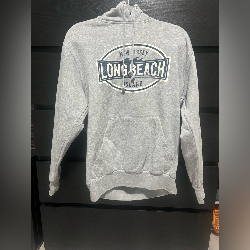 Men’s gray Long Beach Island hoodie